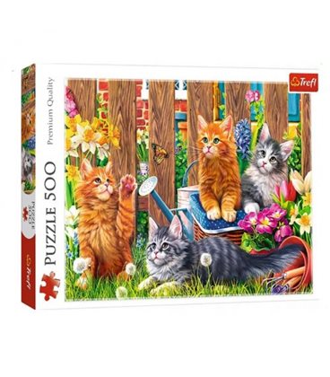 Пазлы "Котики в саду", 500 элементов 37326