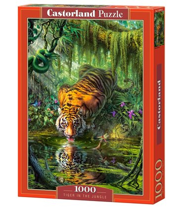 Пазл - Тигр в джунглях (Castorland) 1000 эл.