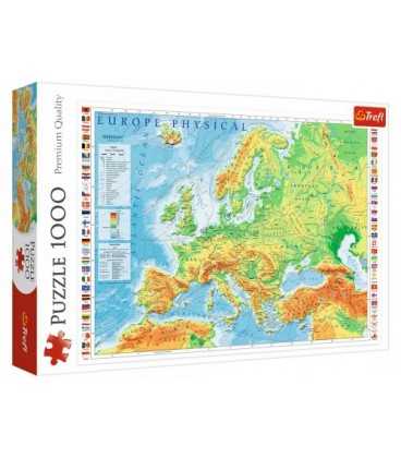 Пазлы "Карта Европы", 1000 элементов