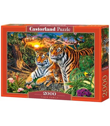 Пазлы "Семья тигров", 2000 элементов (C-200825)