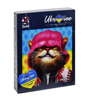 Пазл "Smiling cat in pink hat" (DT1000-07)