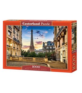 Пазлы "Прогулка по Парижу на закате", 1000 элементов (C-104925)