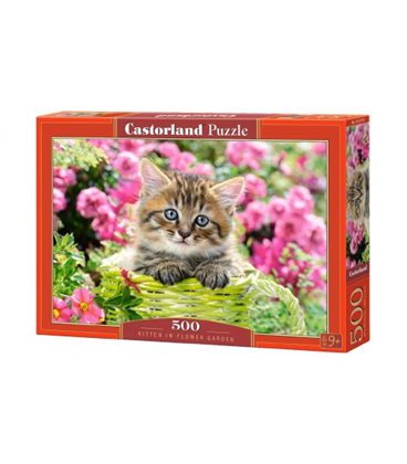 Пазлы "Котёнок в саду", 500 элементов (В-52974)