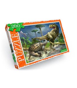 Пазлы "Битва динозавров", 260 эл (C260-12-01,02)