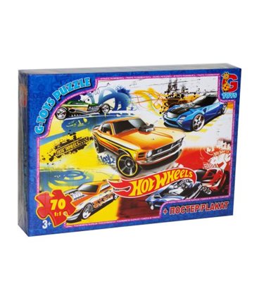 Пазлы "Hot Wheels: машины", 70 элементов (FW704)