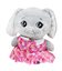 Мʼяка іграшка заєць сірий в рожевому платті (K16701)
