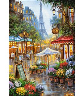 Пазли "Вулички Парижа, Spring flowers, Paris", 1000 ел (С-103669)