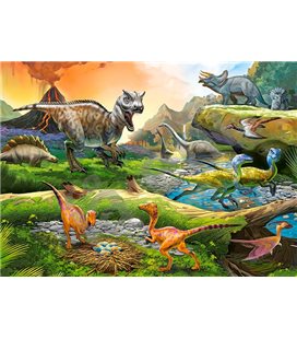 Пазл - Мир доисторических динозавров (Castorland) 100 эл. B-111084
