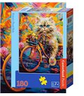 Пазл - Цветочная прогулка котенка (Castorland) 180 эл. B-018529