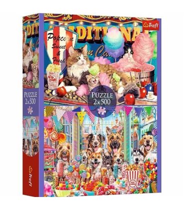 Пазли 2в1, 500 ел "Пухнасті друзі" (37495)