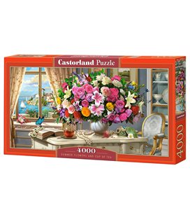 Пазл - Літні квіти і чашка чаю (Castorland) 4000 eл.