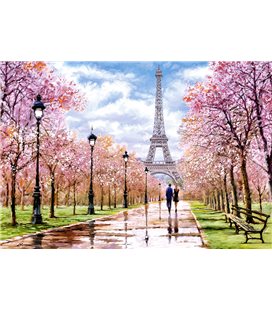 Пазли "Романтична прогулянка в Парижі", 1000 елементів (C-104369)