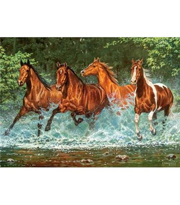 Пазлы "Лошади, бегущие по воде", 300 элементов В-030361