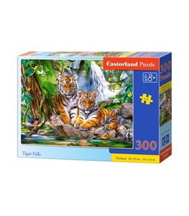 Пазлы "Тигры у водопада", 300 элементов B-030385