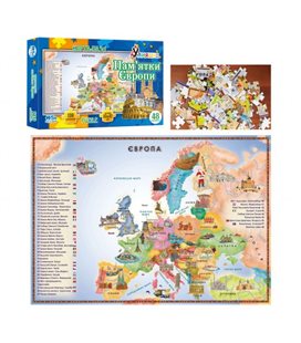 Пазл "Карта Європи", 110 елементів КП-002