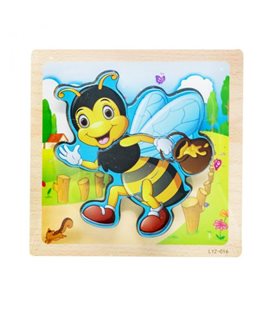 Дерев'яні пазли-вкладиші "Бджілка" C39029