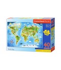 Пазли Максі "Карта світу", 40 елементів (B-040117)