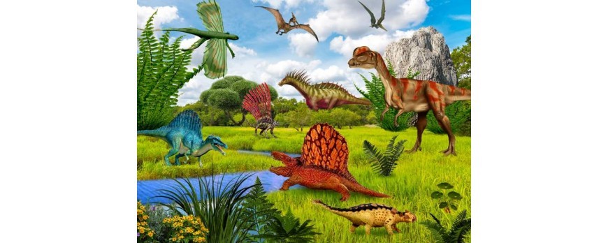 Топ 12 пазлів про життя динозаврів.