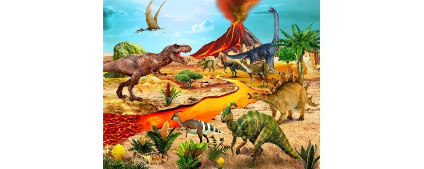 Топ 12 пазлів про життя динозаврів.